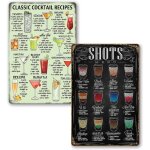 Bebusingoto affiche de cocktails m�tallique deco affiche m�tallique plaque metal vintage retro metal ...