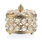 Bebusingoto bo�te � bijoux en miroir en cristal, bo�te de rangement de bibelots, d�coration de maison, ...