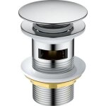 Bebusingoto bonde de lavabo universel pop up automatique bouchon de vidange ecoulement chrom avec trous ...