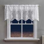 Bebusingoto cantonni�re blanche transparente pour cuisine, petite fen�tre, tringle � rideau en dentelle, ...