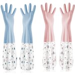 Bebusingoto deux paires de gants en caoutchouc pour le nettoyage des goutti�res de bassin - bras long ...