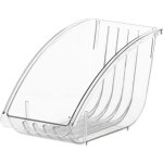 Bebusingoto distributeur d'assiettes en papier, support vertical pour assiettes, organiseur en plastique ...