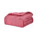 Bebusingoto grande couverture �paisse en tricot �pais, couverture de canap� en laine