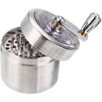 Bebusingoto grinder en zinc, moulin à épice 55mm en 4 pièces broyeur avec tamis et grattoir grinder pour ... Bebusingoto grinder en zinc, moulin à épice 55mm en 4 pièces broyeur avec tamis et grattoir grinder pour ...