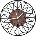 Bebusingoto horloge murale bois acrylique 30cm horloge murale silencieuse sans tic - tac salon chambre ...