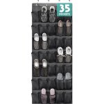 Bebusingoto organisateurs de chaussures de porte 35 poches en filet organisateur de chaussures suspendu ...