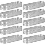 Bebusingoto paquet de 10 anneaux de ovales, anneau de cuisson perfor, anneau de ptisserie, anneaux ...