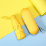 Bebusingoto parasol, parapluie capsule pliant ultra - l�ger anti - uv et anti - soleil jaune
