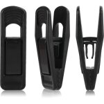 Bebusingoto pinces de cintre en plastique noir pour cintres, lot de 20 pinces de cintre pour pantalons, ...