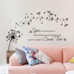 Bebusingoto pissenlit stickers muraux citations lettres inspirantes stickers muraux salon chambre d�coration ...