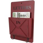 Bebusingoto porte - revues mural, bote  lettres en fer en bois vintage porte - cls porte - cls stockage ...