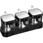 Bebusingoto r�cipient d'assaisonnement pour bo�te � condiments avec cuill�re � couvercle et bocal � �pices ...