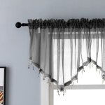 Bebusingoto rideaux  cantonnire triangulaire transparents en perles pour le salon, cantonnire  pampilles ...