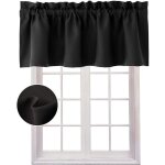 Bebusingoto rideaux occultants pour cuisine, cantonni�re solide � isolation thermique, noir, 57 x 18 ...