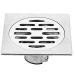 Bebusingoto siphon de sol carré en acier inoxydable épais, anti - odeur, drain de douche, adapté au revêtement ... Bebusingoto siphon de sol carré en acier inoxydable épais, anti - odeur, drain de douche, adapté au revêtement ...