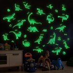 Bebusingoto stickers muraux dinosaures phosphorescents, autocollants lumineux pour plafond, dcoration ...