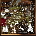 Bebusingoto stickers noel fenetre r�utilisable autocollant fen�tre noel decoration no�l sticker sapin ...