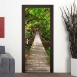 Bebusingoto styleb 77x200cm 3d sticker de porte cave  vin photo mural trompe l'oeil stickers muraux ...