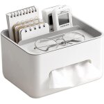Bebusingoto support de couvercle de bo�te � mouchoirs rectangulaire avec serviette de rangement, gris ...