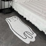 Bebusingoto tapis pour chambre  coucher, 40 x 120 cm, lavable, mignon et amusant, tapis moderne imprim ...