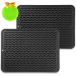 Bebusingoto tapis de séchage en silicone, lot de 2 tapis égouttoir à vaisselle ? tapis égouttoir antibactérien ... Bebusingoto tapis de séchage en silicone, lot de 2 tapis égouttoir à vaisselle ? tapis égouttoir antibactérien ...