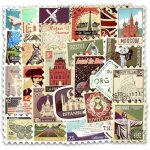 Bebusingoto vinyle vintage timbre autocollants r�tro voyage autocollants 50 pcs valise autocollant pack ...