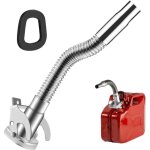 Bec verseur jerrican metal bec bidon flexible en acier pour bidon carburant essence 5 10 20 litres, equip� ...