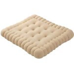 (beige)1 pcs adorable coussin imitation biscuit rectangle coussin pour si�ge, sol, bar, salle de jeux ...