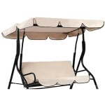 Beige, 195 x 125 x 16 cm)bâche d'ombrage pour balcon, housses pour balancelle jardin extérieur, auvents ... Beige, 195 x 125 x 16 cm)bâche d'ombrage pour balcon, housses pour balancelle jardin extérieur, auvents ...