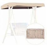 Beige toile de rechange pour balancelle, housse de rechange 3 places, toit balancelle de jardin, impermeable ...