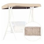 Beige toile de rechange pour balancelle, housse de rechange 3 places, toit balancelle de jardin, impermeable ... Beige toile de rechange pour balancelle, housse de rechange 3 places, toit balancelle de jardin, impermeable ...