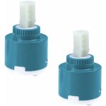Beijiyi - 2 cartouche de robinet en cramique pour mitigeur valve remplacement 40mm cartouche  disque ...