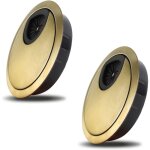 Beijiyi - 2 pices passe cable noble 60 mm couvercle du trou de cble pour bureaux(bronze)