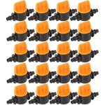 Beijiyi - 20 pices vanne de tubes d'irrigation, soupape d'irrigation goutte  goutte 1 / 4 de pouce ...