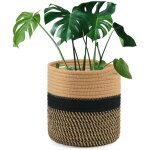 Beijiyi - 20cm pot de fleurs de avec doublure, panier de rangement tiss en coton cache pot plante interieur ...