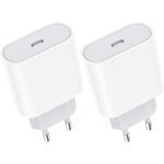 Beijiyi - 20w 2 - pack usb c rapide chargeur, usbc prise type c secteur mural alimentation adaptateur ...
