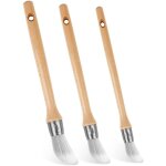 Beijiyi - lot de 3 pinceaux rond professionnnels pinceaux peinture mur brosse ronde en bois poils fibres ...