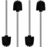Lot de 4 brosses wc - diamtre 8 cm - balai de nettoyage wc avec manche en acier inoxydable - brosse ...