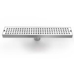 Beijiyi - 40cm caniveau pour douche, caniveau de douche en acier inox siphon sol d'vacuation  carreler ...