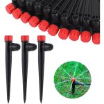 Beijiyi - lot de 50 spots d'irrigation goutte - � - goutte r�glables � 360 degr�s sur 5' avec piquet ...
