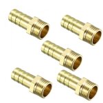 Beijiyi - 5pcs raccord cannel tuyau en laiton 10 mm barbel x 1 / 4 pt mle adaptateur connecteur