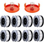 8 pack bobine fil coupe bordure compatible avec black et decker coupe bordures, a6481 a6485 1. 65mm bobine ...