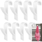 Beijiyi - 8 pcs crochet radiateur rond, crochet � serviettes blanc, crochet serviette salle de bain, ...
