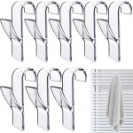 Beijiyi - 8 pcs crochet radiateur rond, crochet � serviettes blanc, crochet serviette salle de bain, ...