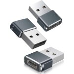 Beijiyi - adaptateur usb vers usb c 3 pack, type c femelle usb a mle convertisseur chargeur