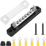 Beijiyi - bote de barre omnibus 150 a avec 2 goujons m6 6 vis m4, kit de bornes de bloc de distribution ...