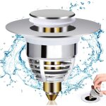 Beijiyi - bonde lavabo universel, bouchon de lavabo pop - up avec 2 joints pour baignoire, cuisine, lavabo ...