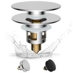 Beijiyi - bouchon lavabo salle de bain avec filtre de drain, bouchon baignoire universel � noyau en laiton ...