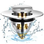 Beijiyi - bouchon lavabo universel bonde de lavabo acier inoxydable popup avec 2 joints pour 32 et 38 ...