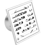 Beijiyi - caniveau de douche en acier inoxydable 110x110mm, siphon de sol pour salle de bain de grand ...